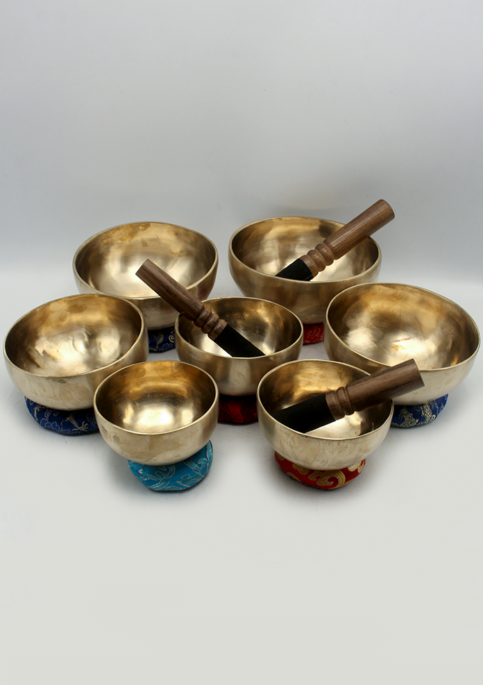 Seven Chakra Tuned Practitioner Singing Bowl- Set of 7
