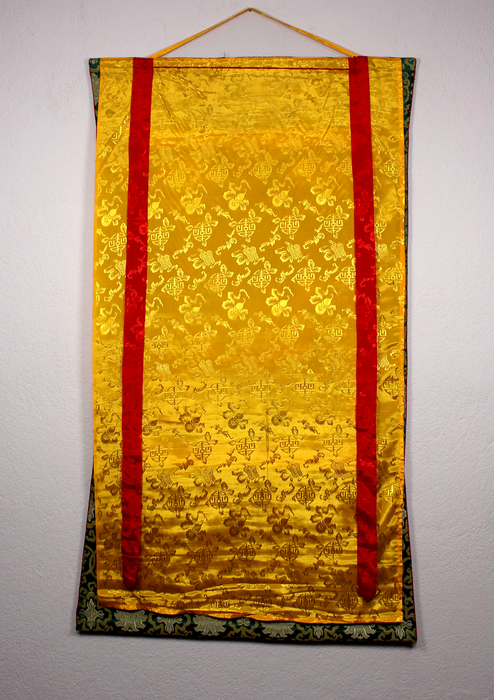 Green Tara Brocade Thangka Painting