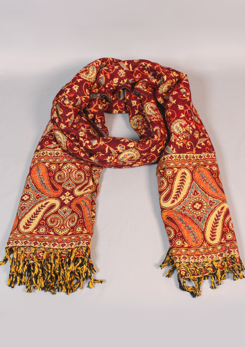 Handloomed Mayur Pattern Woolen Shawl