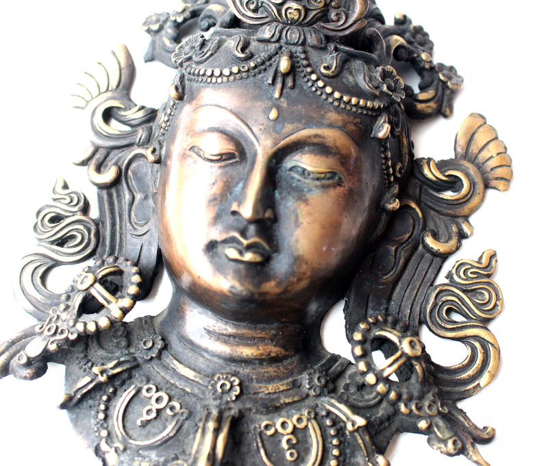 Brass Tara Mask Wall Hanging