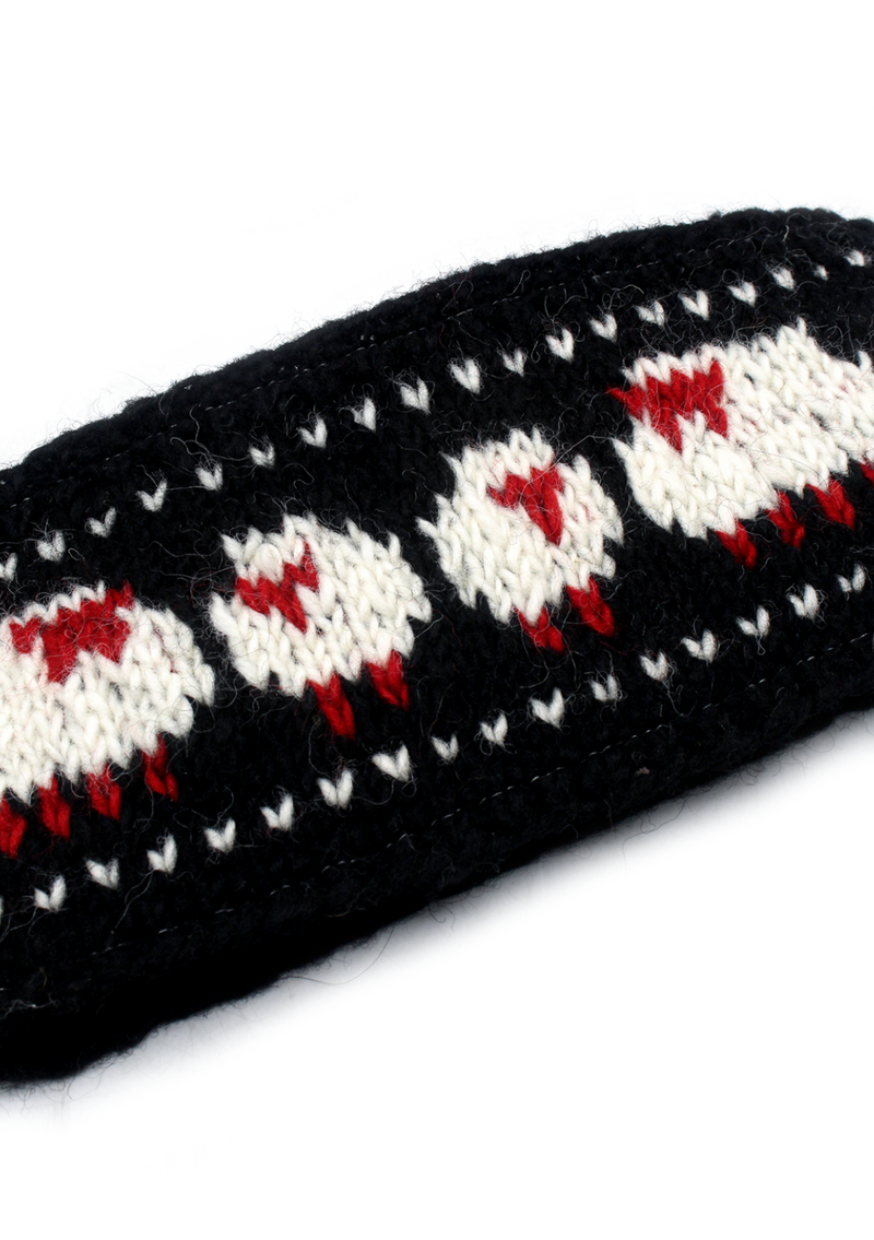 Pure Wool  Sheep Sheep Head Band with Inner Fleece