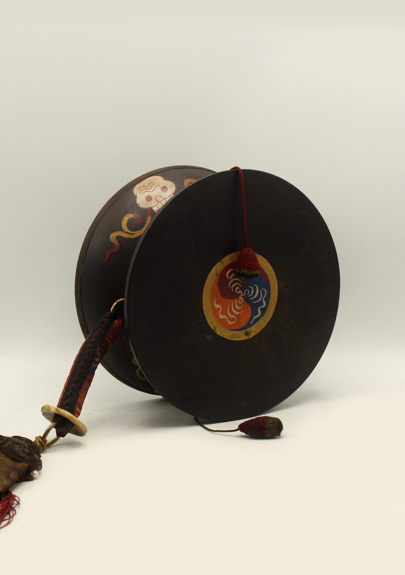 Exclusive Tibetan Buddhist Ritual Chod Drum Damaru