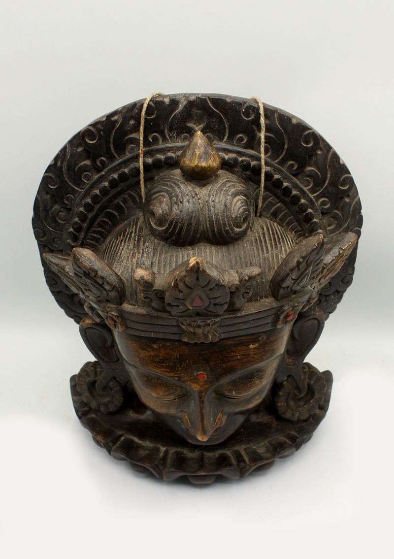 Handcarved Wooden Tara Wall Hanging Mask