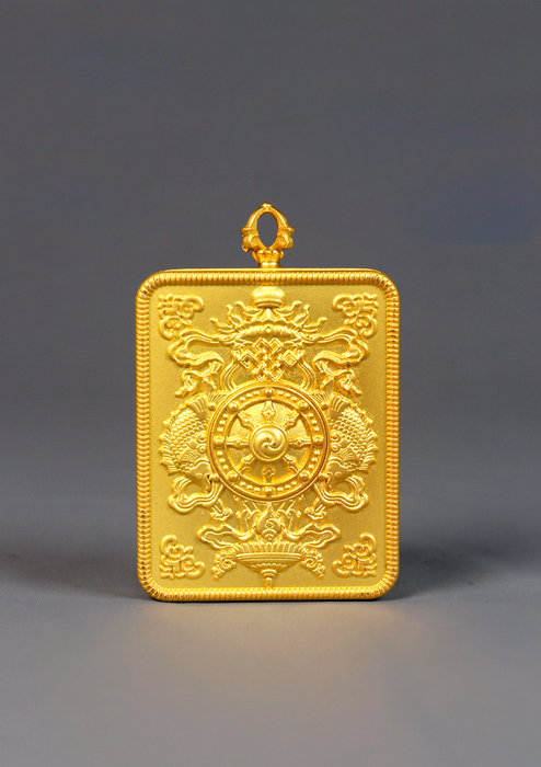 Shakyamuni Buddha Mini Thangka Amulet Pendant