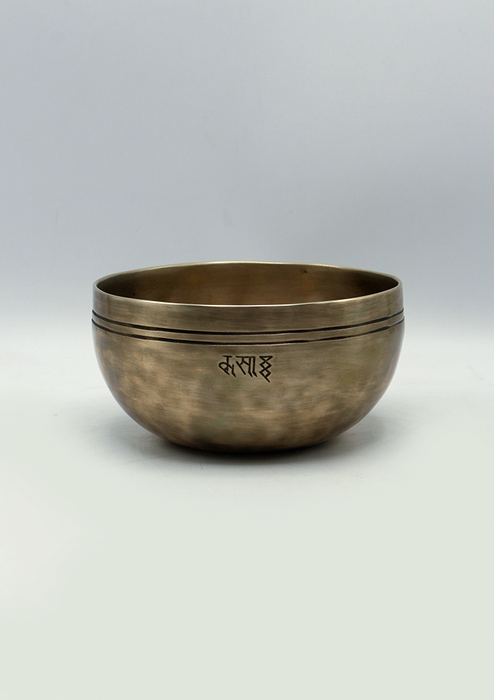 Santa Ratna Full Moon Singing Bowl Newa Mantra 6" NOTE E