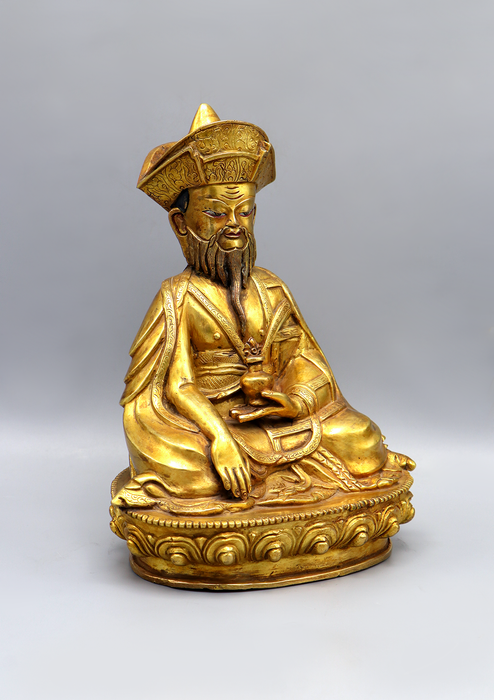 Zhabdrung 24K Gold Rinpoche Statue 7.5"H