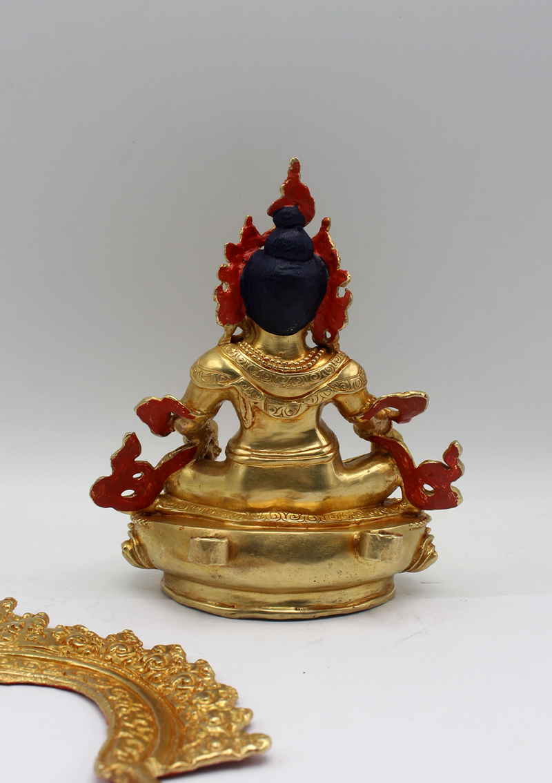 Jambhala God of Wealth 24 K Gold Statue Kubera