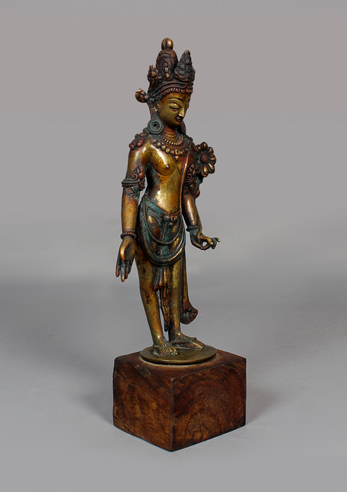 Antique Bronze  Lokeshvara Statue 11.25" H