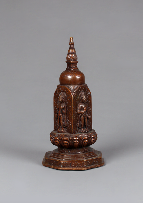 Copper Chiba: Dyo  Mini Buddha Stupa (Chiba Stupa) 6"H