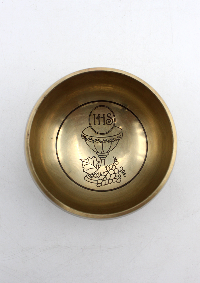 Singing Bowl with Christian Symbols