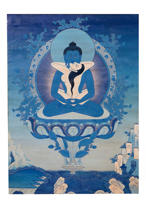 Samantabhadra Shakti Brocade Thangka Painting