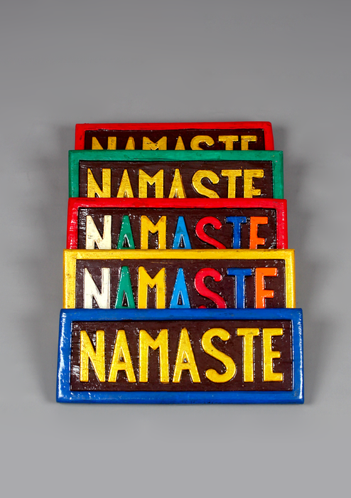 Wooden NAMASTE Door Hanging Plaque