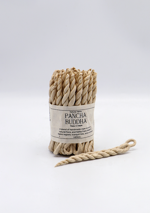 Handcrafted Artisanal Pancha Buddha Nepali Rope Incense