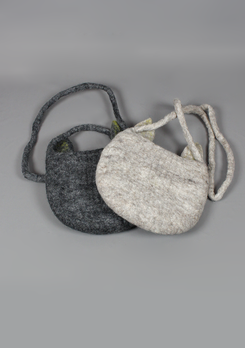 Felt Round Cat Design Bag