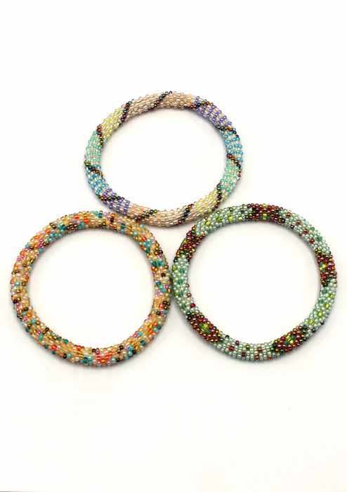 Pumori Roll Beads Bracelet Gift Set of 3 in Eco-Friendly  Jewelry Box