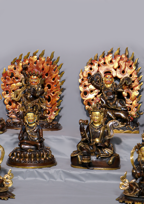 Gold Plated Eight Manifestations of Guru Padmasambhava (Set of 10)