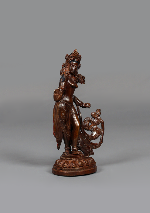 Copper Oxidized Dancing Tara Statue 5"H