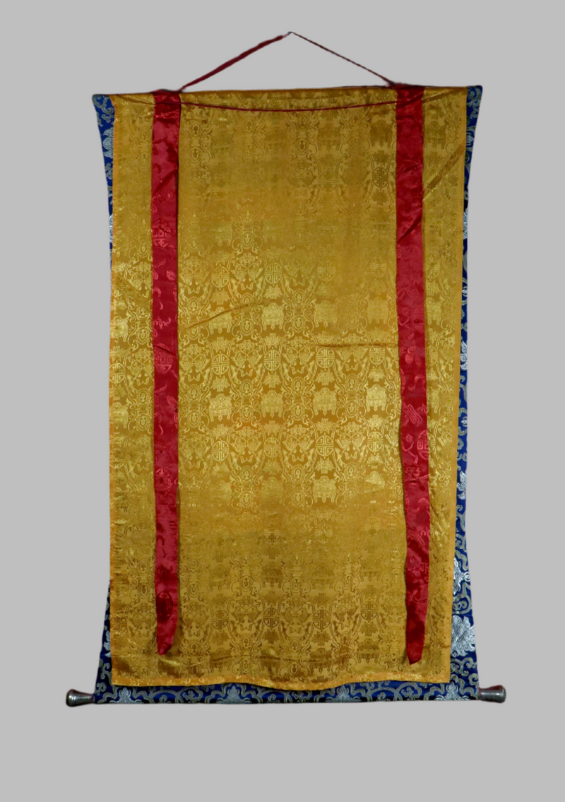 Guru Rinpoche  Brocade Thangka Painting