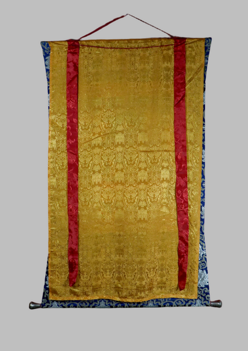 Guru Rinpoche  Brocade Thangka Painting