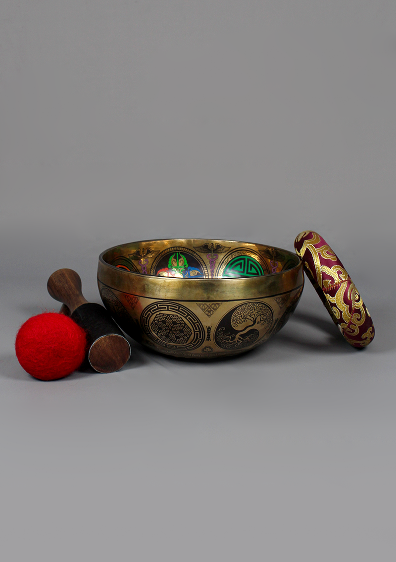 Mandala  Painting  Singing Bowl 8"