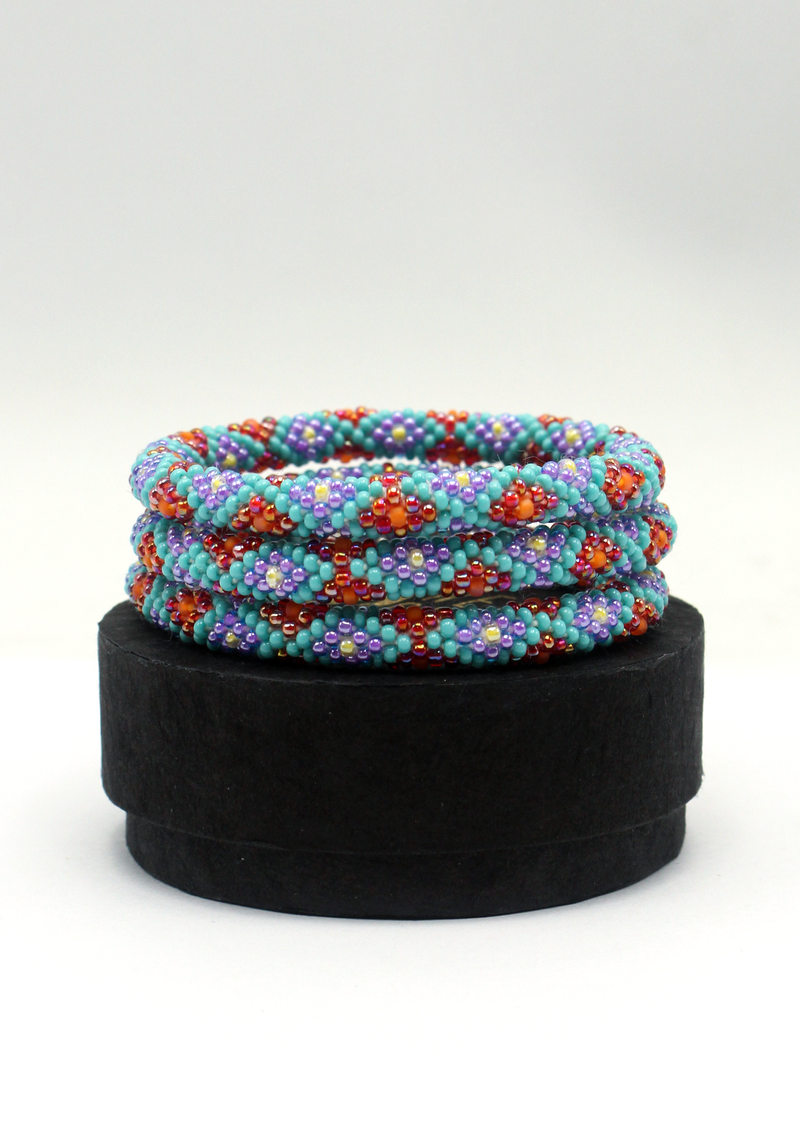 Ama Dablam  Roll on Beads Bracelet Gift Set of 3 in Eco-Friendly Jewelry Box