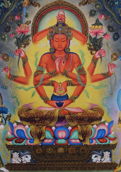 Namasangiti Manjushree Newari Paubha Print