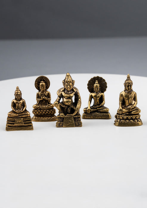 Brass Mini Buddhist Deities Statue 1"