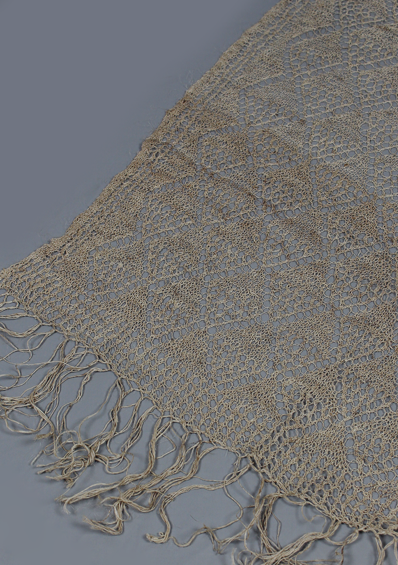 Pure Nettle Fiber Woven Texture Shawl