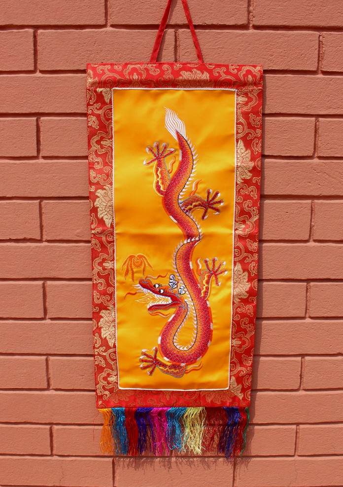 Dragon Embroidery Wall Hanging Banner