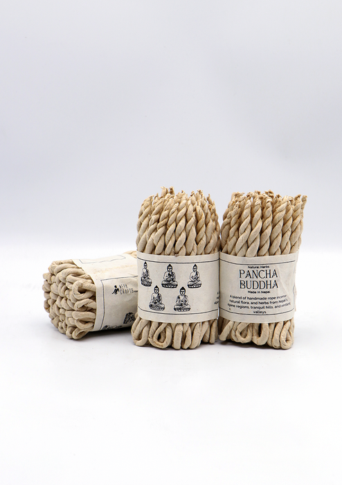 Handcrafted Artisanal Pancha Buddha Nepali Rope Incense