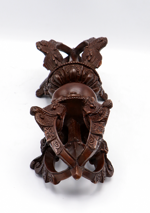 Copper Oxydized Dorjee Vajra 13"L