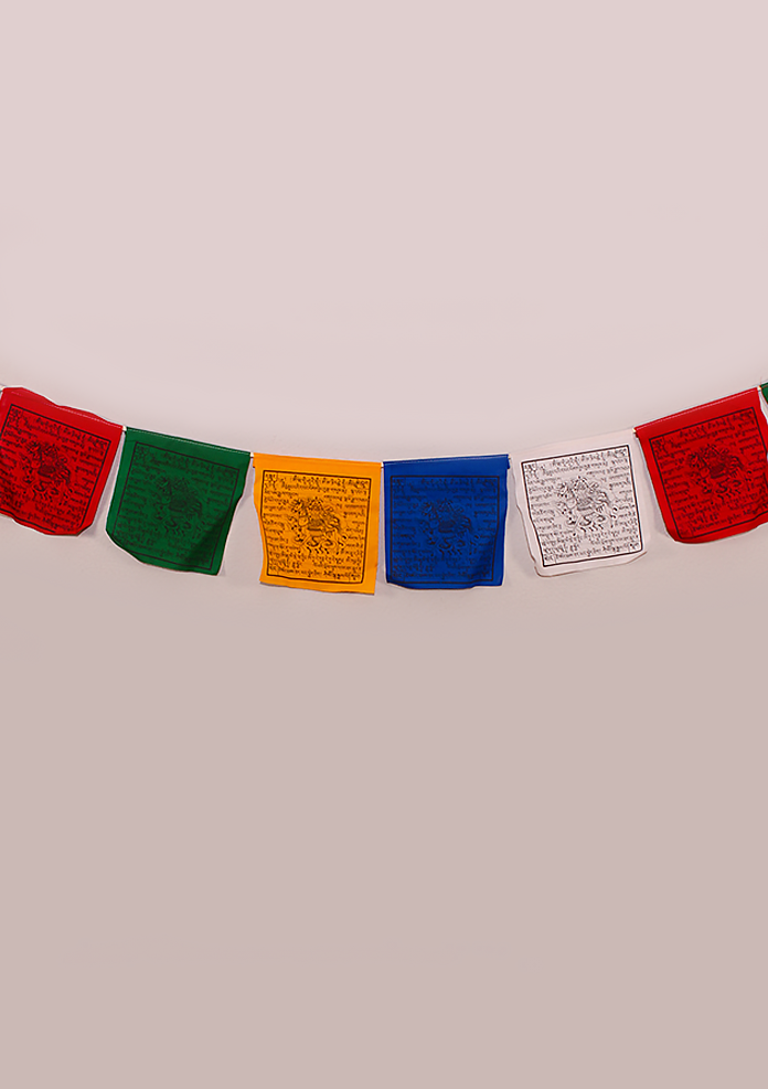 100% Cotton Windhorse Prayer Flags Large