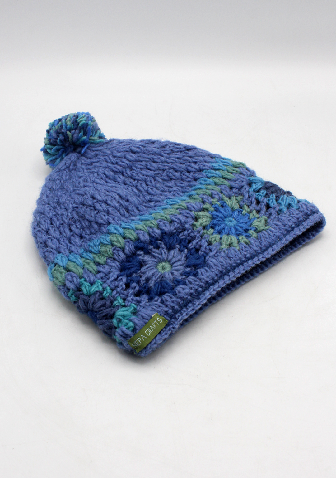 Green - Kumaun Hand Knitted Acrylic Woolen Sherpa Cap main image 1