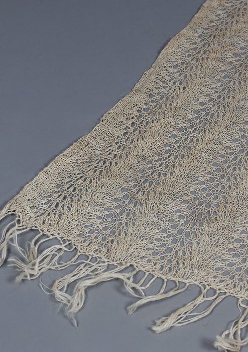 Natural Nettle Yarn Woven Pattern Shawl