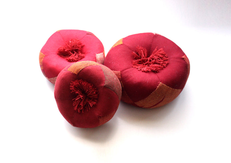 Fair Trade Maroon Singing Bowl Cushion/Pillow-Three Sizes Available