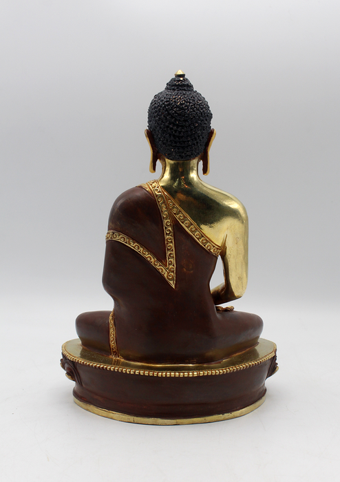 Partly Gold Plated Amitabh Buddha Statue