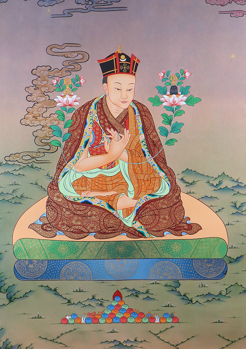 Karmapa The  Black Hat  Lama Thangka Painting