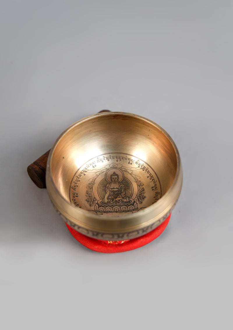 Tibetan Shakyamuni Etched Singing Bowl