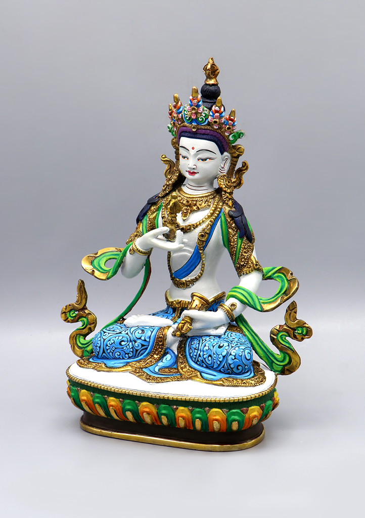 Vajrasattva Handpainted Statue 9"H by Archana Shakya