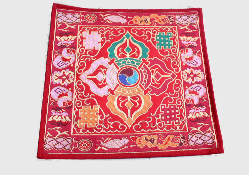 Double Dorjee Brocade Religious Altar Table Cloth
