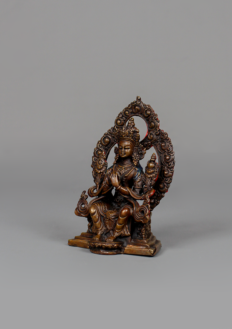 Copper Maitreya Statue 4"
