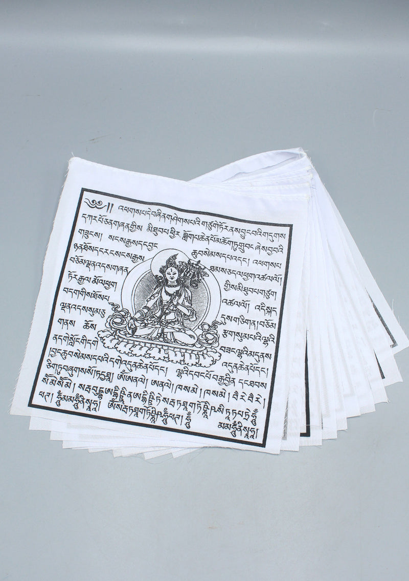 White Tara Tibetan Prayer Flags