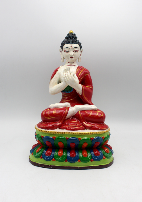 Handpainted Ceramic Vairocana Buddha Statue 12"H