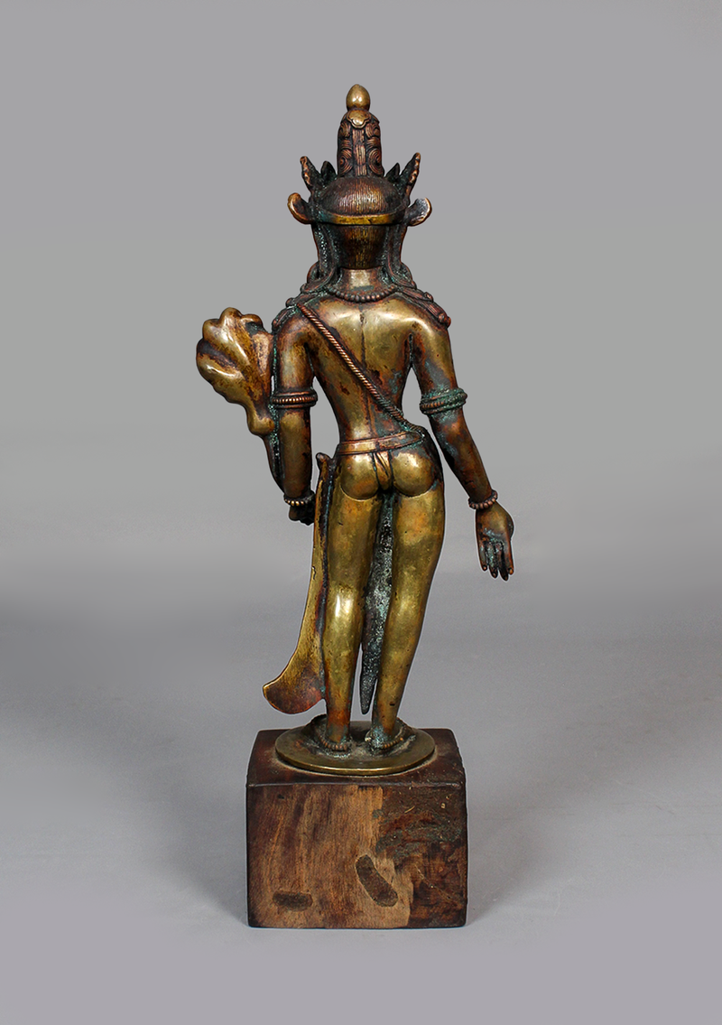 Antique Bronze  Lokeshvara Statue 11.25" H
