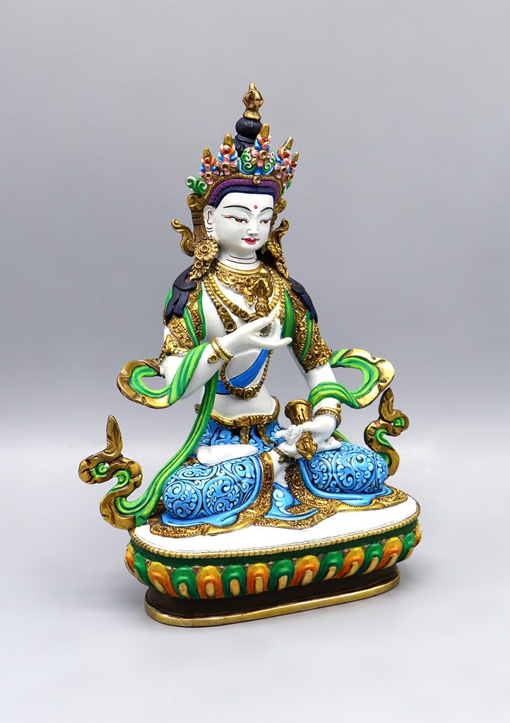 Vajrasattva Handpainted Statue 9"H by Archana Shakya