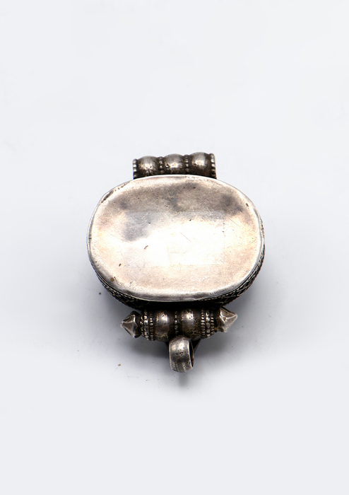 Tibetan Orginal Lapis Lazuli Silver Sterling  Ghau Pendant