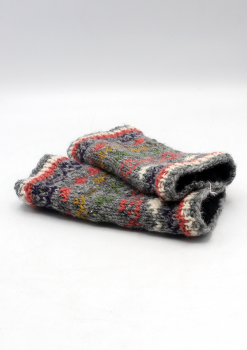 Beautiful  Grey  Multi colored Finger less Hand Warmer