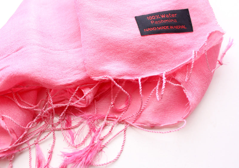 Georgous Pink Shiney Water Pashmina Shawl