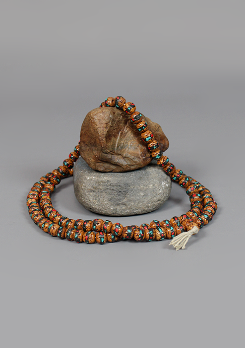 Rudraksha Inlaid 108 Beads Prayer Mala