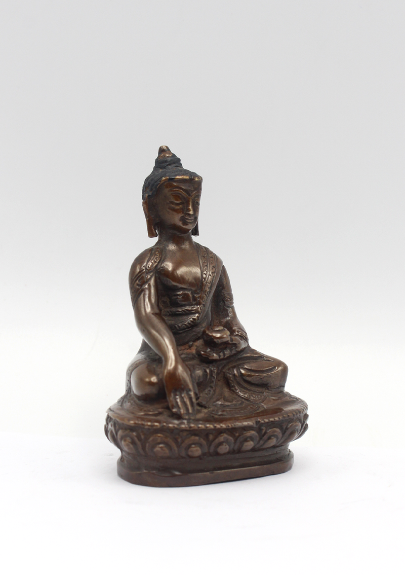 Copper Mini Shakyamuni Buddha Statue 3" H
